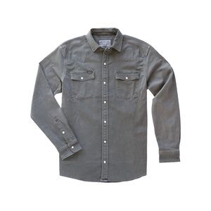 Poncho Outdoors The Falfurrias Performace Denim Pearl Snap sz M slim